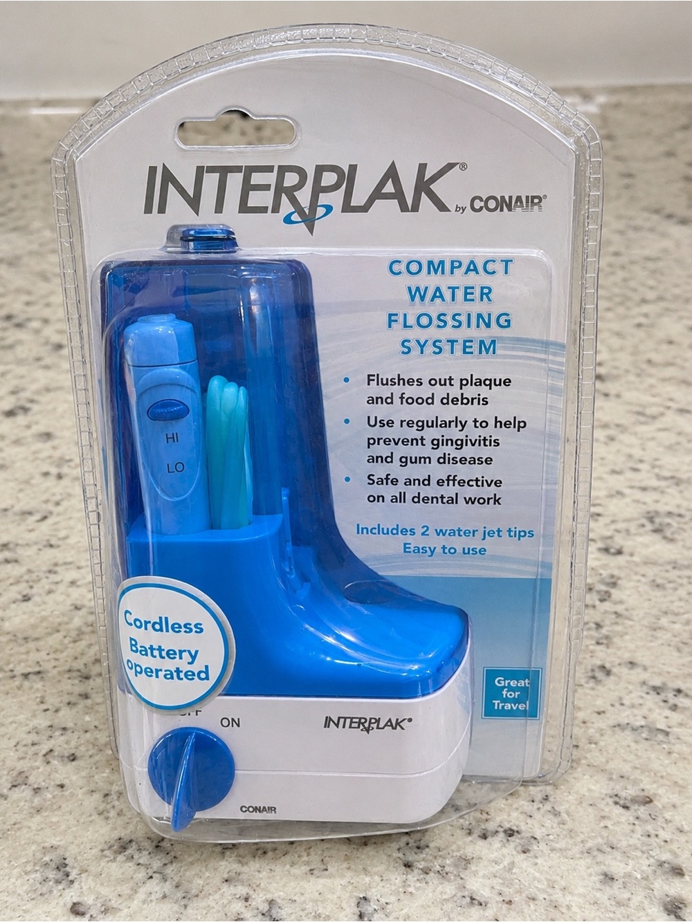 NEW Sealed Interplak by Conair Compact Water Flossing System Cordless Travel WJX